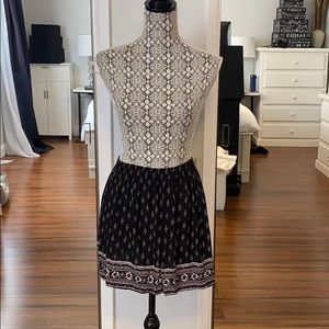 Hollister Black Floral Skirt